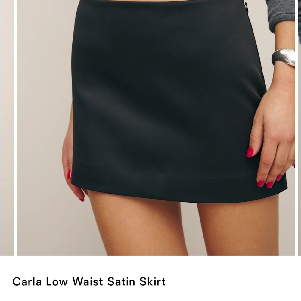 Reformation Carla Low Waist Satin Skirt